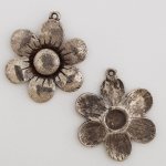 Flower Charm Metal N°007 koppar