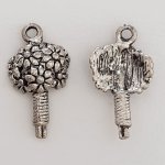 Flower Charm Metal N°009 Silver