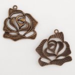 Flower Charm Metal N°014 Brons