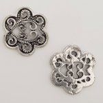Charm blomma metall N°015 silver