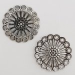 Flower Charm Metal N°026 Silver