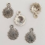 Flower Charm Metal N°037 Silver