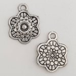 Flower Charm Metal N°047 Silver