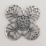 Flower Charm Metal N°054 Silver