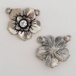 Flower Charm Metal N°061 Silver