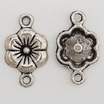 Flower Charm Metal N°068 Silver
