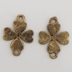 Blomma charm metall N°072 koppar