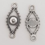 Charm blomma metall N°075 silver