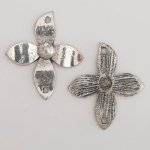 Flower Charm Metal N°078 Silver
