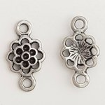 Charm blomma metall N°086 silver