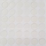 4 självhäftande 25 mm genomskinliga cabochons i harts