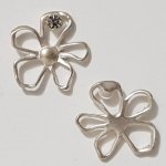 Flower Charm Metal N°057 Silver