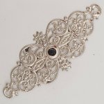 Flower Charm Metal N°098 Silver gravyr