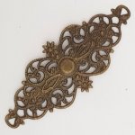 Flower Charm Metal N°098 brons gravyr
