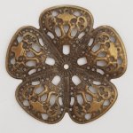 Flower Charm Metal N°099 brons gravyr