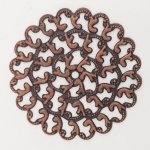 Flower Charm Metal N°102 koppar gravyr