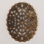 Flower Charm Metal N°103 brons gravyr