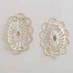 Flower Charm Metal N°107 Silver gravyr