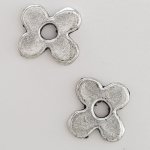 Charm blomma metall N°111 silver