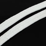 Elastisk vit platt gummi 5 mm till 10 cm