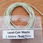 1 meter Slätt läder runt snöre Putty 1 mm