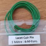 1 meter Slätt läder runt snöre Pin 1 mm