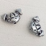 Metallpärla Girl 3D silver N°01