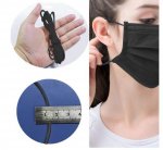 10 meter Elastisk mask Polyester rund 2,5 mm Svart