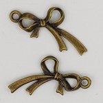 Bow tie charm N°07 Charm i brons metall bow tie charm