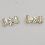 Silver Bow Tie Charm N°19 Charm Bow Tie Ribbon