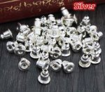 10 örhänge tryckare silverpläterade