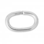 10 Öppna ovala fogringar 07 X 5 mm Rostfritt stål