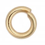 10 Öppna ledringar 04 mm Rostfritt stål förgyllt nr 03