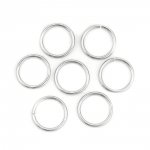 20 öppna anslutningsringar 15 mm Rostfritt