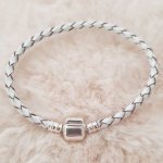Europeiskt klipparmband vanligt 01 från 15 till 23 cm vitt