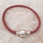 Europeiskt flätat klipparmband vanligt 02 FRÅN 15 TILL 23 CM kaffe