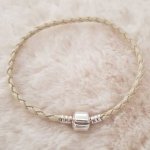 Europeiskt flätat klipparmband vanligt 02 FRÅN 15 TILL 23 CM Mörk elfenben