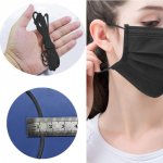 Elastisk mask Polyester rund 2,5 mm Svart