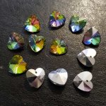 Hjärta hänge i facetterat glas N°01-05