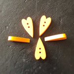 Trähjärteknapp orange N°02-03