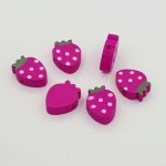 Träpärla jordgubbsform lila N°01-04