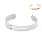 Rostfritt stål 10 mm halvöppet armband N°07