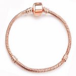 European Clip Armband 19cm Smooth Gold Clasp