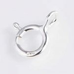Rundt fjäderlås 925 silver N°01
