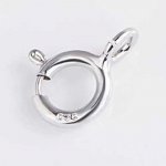Rundt fjäderlås 925 silver N°02