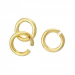 10 öppna förbindningsringar 04 mm 18K guldpläterade N°01