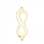 18k guldpläterad koppar 'Infinity' symbol kontakt