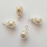 Silver genombruten droppe charm N°01-01