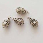 Silver genombruten droppe charm N°01-02