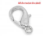 1 karbinhakelås 23 x 12 mm åldrat silver